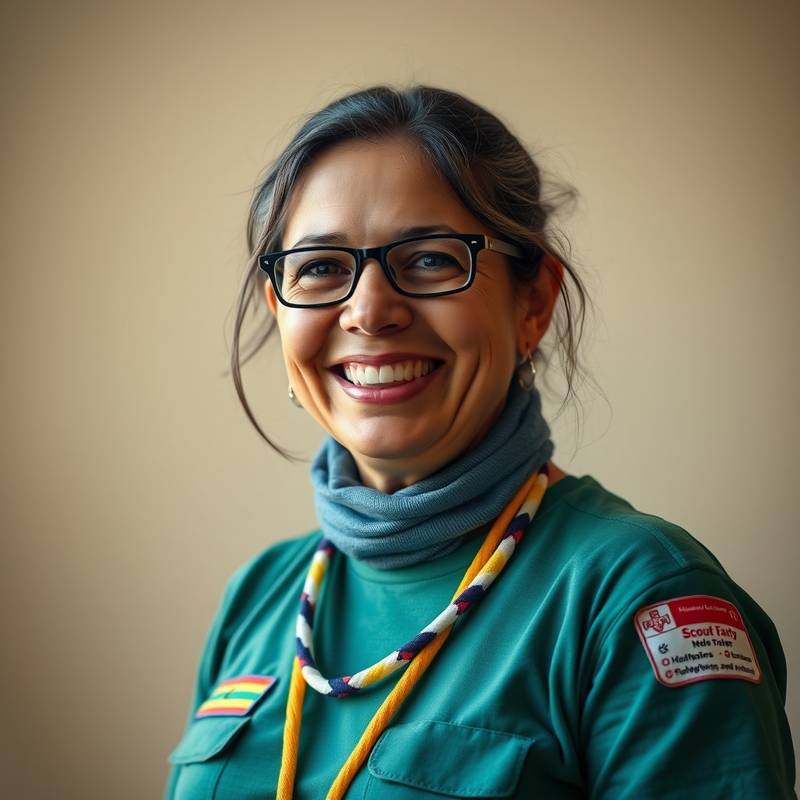 Portrait of Maria Rodriguez, Head of Scouting at ScenicFinds, smiling warmly.